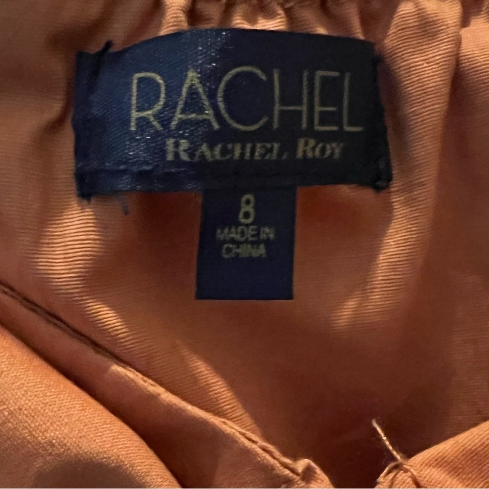 💃🏻RACHEL Rachel Roy Orange Ruffled Tie Front Sundress - Picture 6 of 7